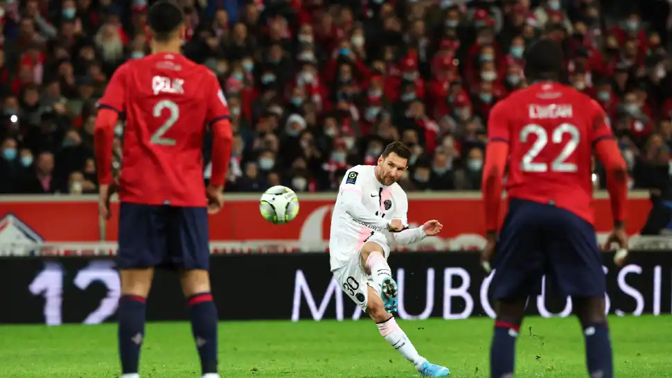 Lionel Messi and Kylian Mbappe heading within the correct route as PSG hammer Lille in Ligue 1 match