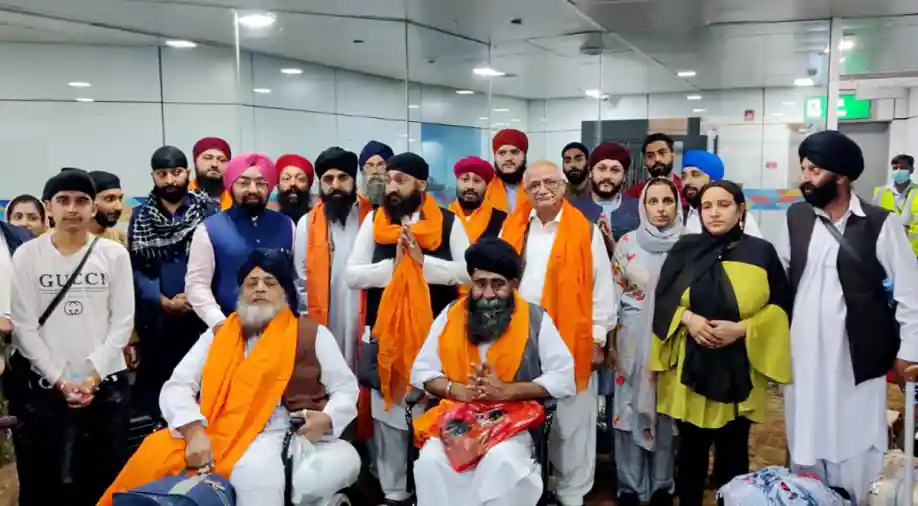 Particular flight carrying 55 Afghan Sikh refugees arrives in India