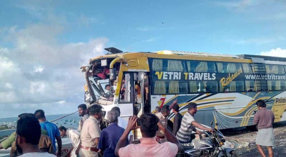 India: Bus escapes fatal fall into sea, hits bridge railings in Tamil Nadu