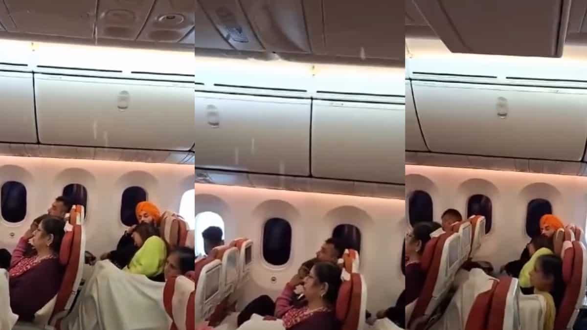 Sight: Water leaks from overhead boxes in Air India flight, flyer questions airline’s ‘immersive ride’