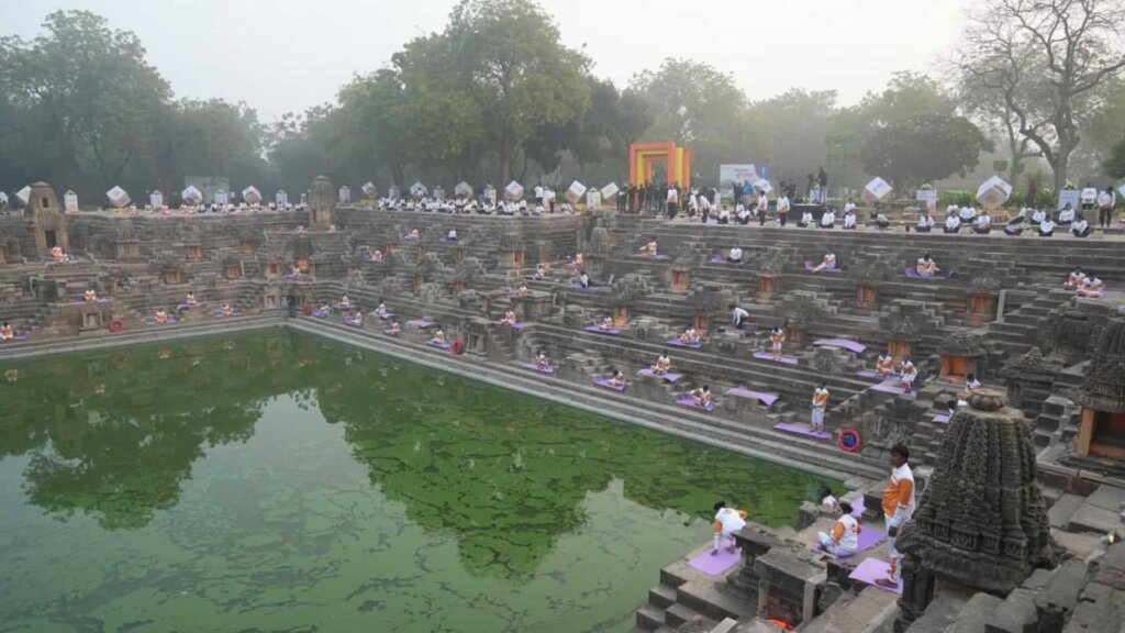 India’s Gujarat welcomes 2024 by performing mass Surya Namaskar yoga pose, sets world document. Sight