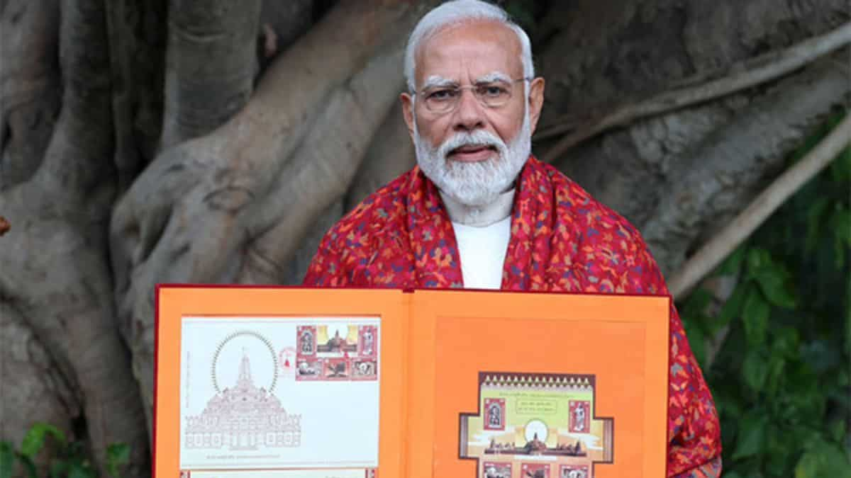 ‘No longer mere art work,’ says PM Modi as he releases commemorative postage stamps on Ram Temple