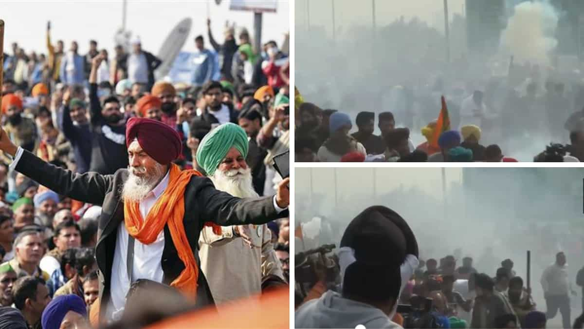 Police fire scoot gas to disperse protesting farmers at Punjab-Haryana Shambhu border