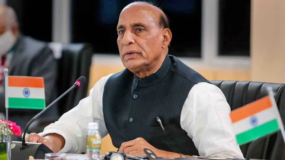 Rajnath Singh takes swipe at INDIA bloc by viral ‘moye moye’ building