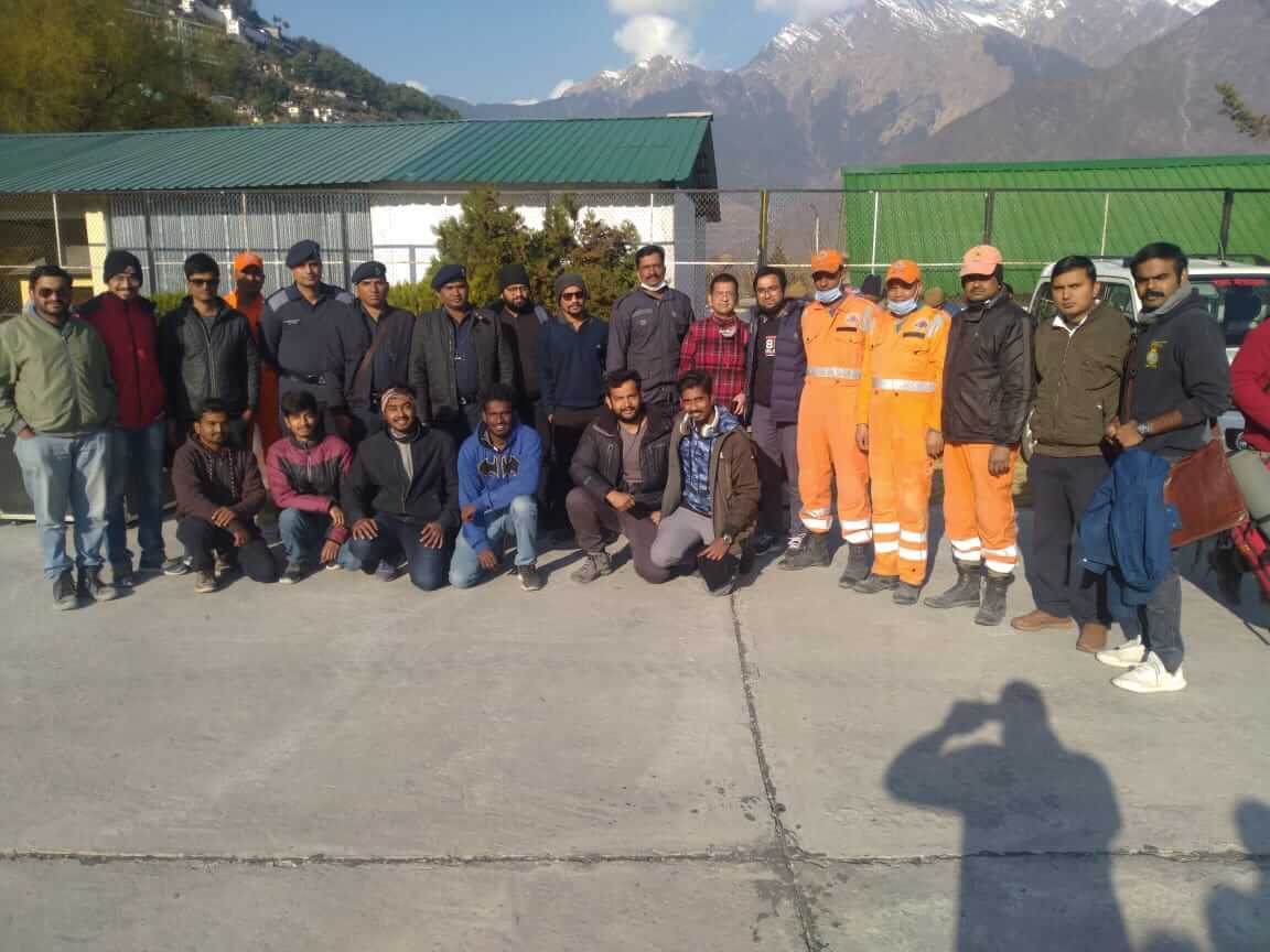 EndureAir team performed search operations in glacier burst incident in Joshimath, Uttrakhand